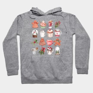 Cottagecore style Christmas drink and cookies. Hoodie